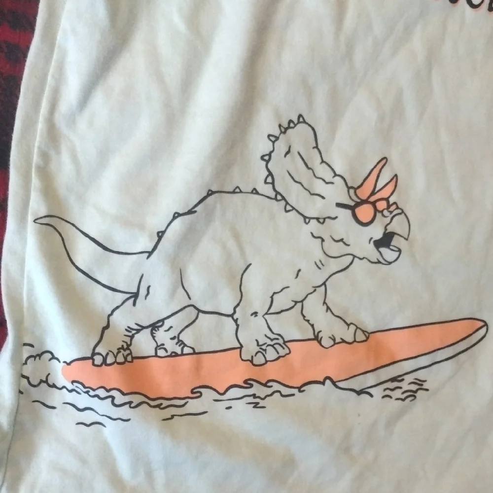 Kids Sleeveless Dinosaur Tank Top - Green and Orange - Picture 3 of 5